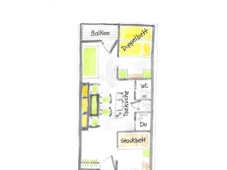 Zimmerplan Familienapartment