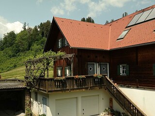 "Altes Bauernhaus" - Eingangsbereich und Weinlaube