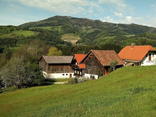 Das Ensemble der Ferienwohnungen und Hoher Zetz