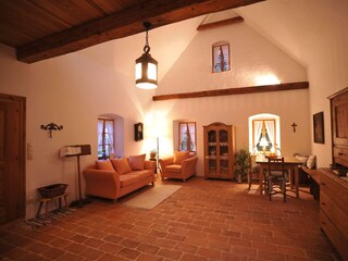 Antiker Lehmziegelboden in der Stube