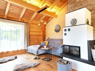 Chalet-Wasserblick Wohnbereich