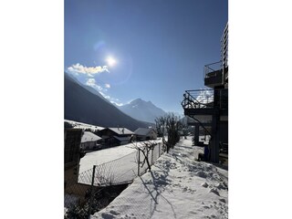 Gartenaussicht Winterlandschaft