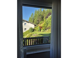 Ausblick aus dem Schlafzimmer