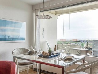 Wohnzimmer mit Essbereich - St Peter Ording Bad, Haus Atlantic, Wohnung 182 "Sundowner"