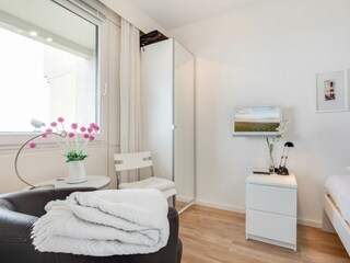 2. Schlafzimmer mit Ausblick - St Peter Ording Bad, Haus Atlantic, Wohnung 182 "Sundowner"