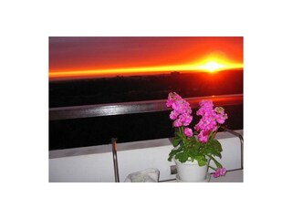 Balkon bei Sonnenuntergang - St Peter Ording Bad, Haus Atlantic, Wohnung 182 "Sundowner"