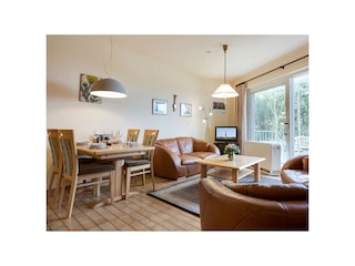 Wohnzimmer in 2-Zimmer-Ferienwohnung im Haus Atlantis,  Strandpromenade 19, St. Peter-Bad