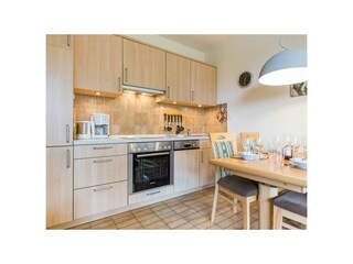 Küche  in der 2-Zimmer-Ferienwohnung im Haus Atlantis,  Strandpromenade 19, St. Peter-Bad