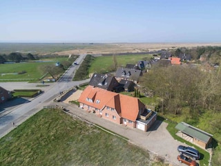 Luftbild mit Meerespanorama