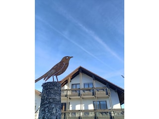 Blauer Himmel hinterm Gästehaus