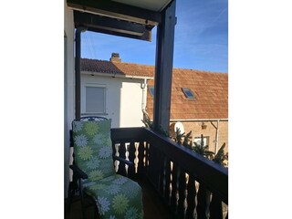 Der Balkon vom Einzelzimmer