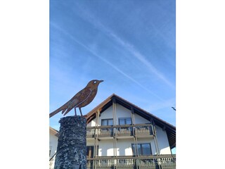 Blauer Himmel hinterm Gästehaus