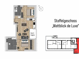Ferienwohnung Hallig Nordstrandischmoor Grundriss 11