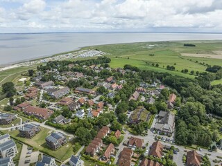 Das Nordseebad Dangast aus der Vogelperspektive