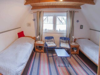 Schlafraum 2 mit den beiden Einzelbetten