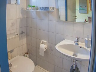 Das Gäste-WC im Erdgeschoss