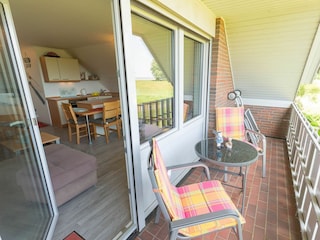 Entspannen auf der windgeschützten Terrasse