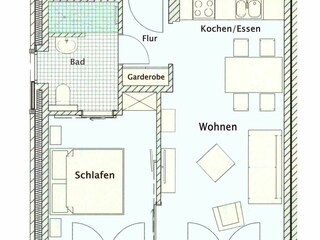 Grundriss Ferienwohnung Friesland Oase