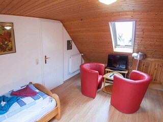 Lese- und Unterhaltungsecke im Dachgeschoss