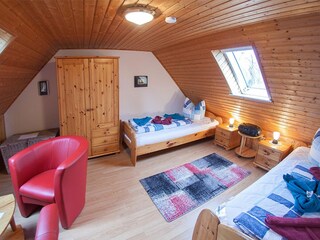 Das dritte Schlafzimmer im Dachgeschoss