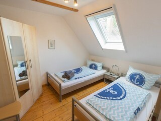 Schlafzimmer Nr. 1 mit 2 Einzelbetten