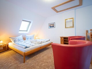 Auf der Dachempore die 5. Schlafmöglichkeit - Doppelbett