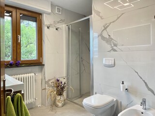 Brand new bathroom with shower