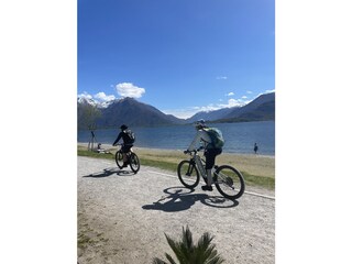 Cycling path at the lake