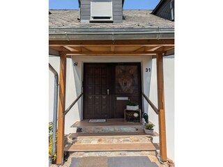 Haustür der Gastgeber Familie Wolf