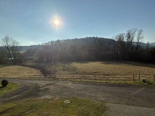 Blick aus dem Ferienhaus