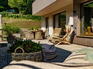 Grosszügige Terrasse im Boho Style