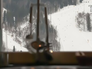 Top Aussicht auf den Zielhang der Planai