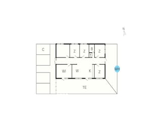 Vakantiehuis Saltum Grondplan 2