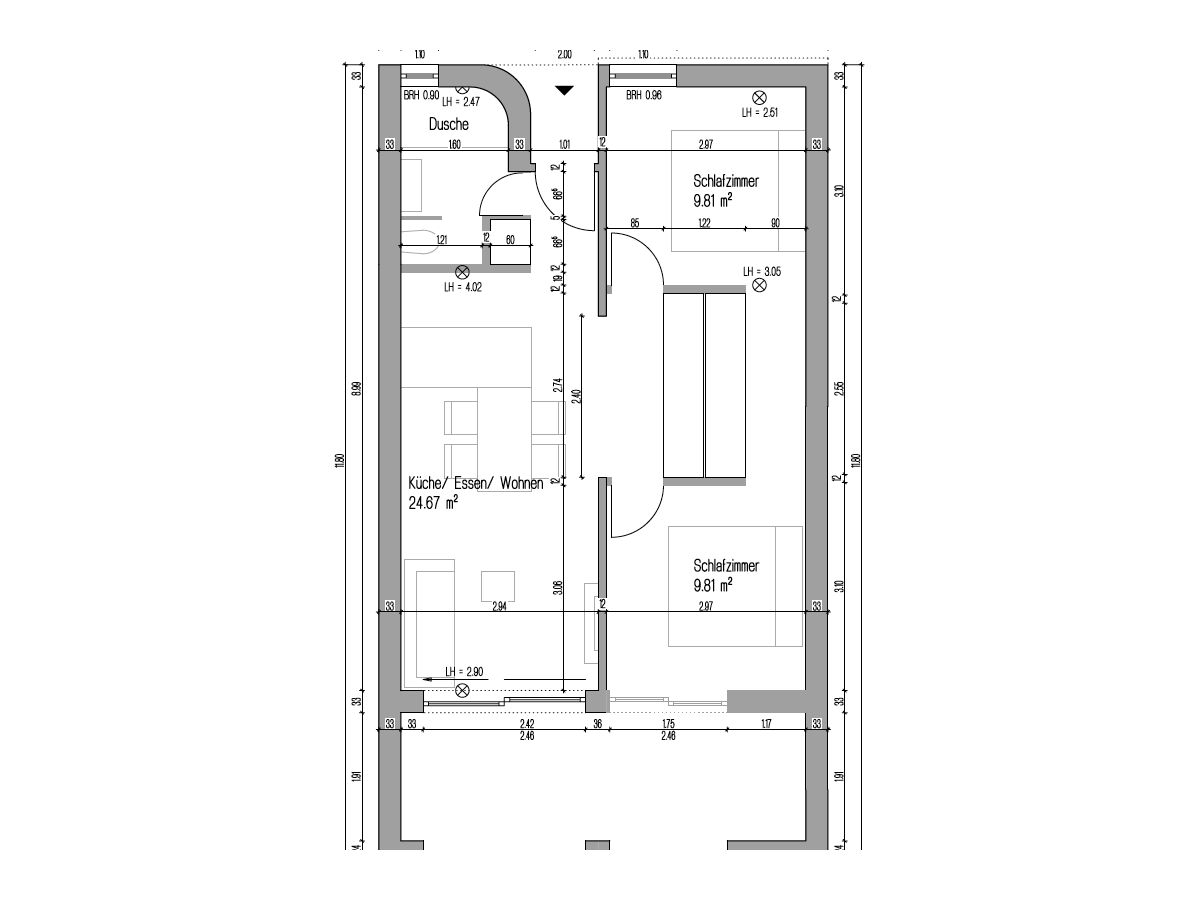 Grundriss Suite SIX and ELEVEN