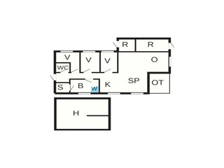 Vakantiehuis Dannemare Grondplan 6