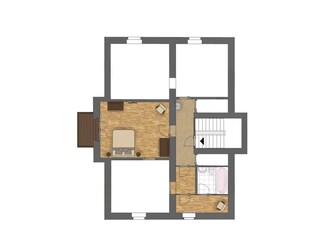 Grundriss Appartement Beletage 2. OG