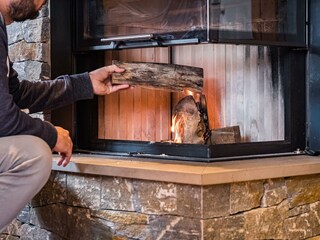 Offener Kamin im Vitalchalet Edelweiss