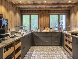 Buffettbereich im Berghaus Schröcken