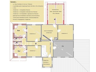 Grundriss Belegung bis 10 Personen