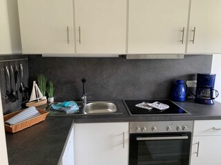 Die modernisierte Küche in den jeweiligen Wohneinheiten