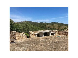 Außenbereich mit Sitzgelegenheit