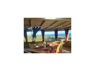 Außenküche mit Grill und Pizzaofen