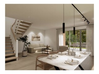 großzügiger Wohn-/Essbereich - Animation © Imbusch Einr