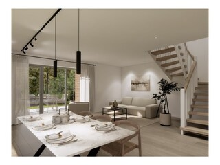 großzügiger Wohn-/Essbereich - Animation © Imbusch Einr