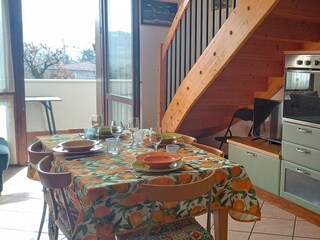 kitchen and terrace