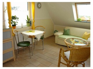 Wohnbereich mit Schlafcouch