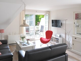 Blick zum Balkon