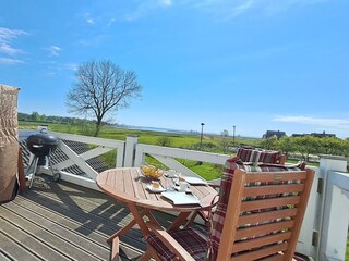 Balkon mit Blick aufs Achterwasser