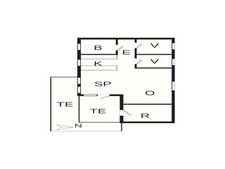Vakantiehuis Læsø Grondplan 4