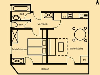 Appartamento per vacanze Seeboden Pianta del piano 30